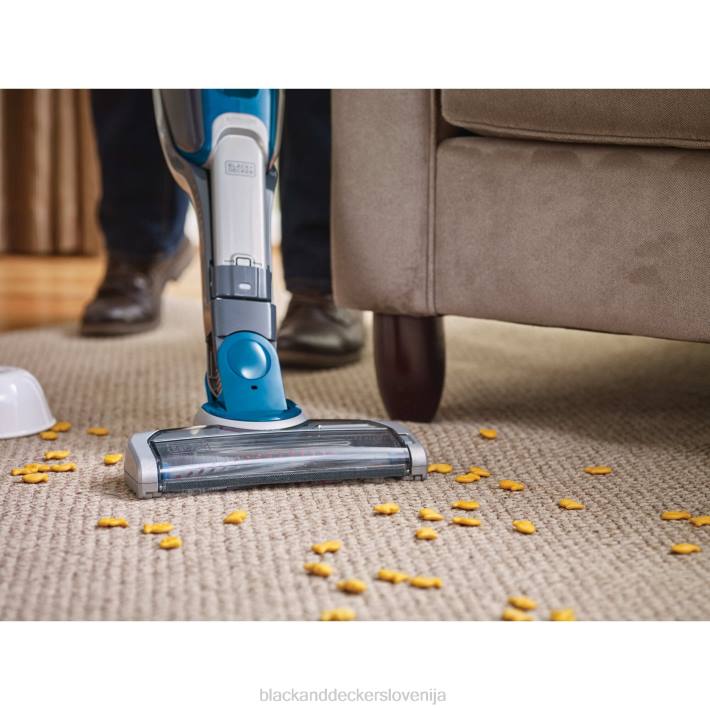 BLACK+DECKER brezžični litij 2-v-1 palični vakuum (globoko oceansko modra) 8B2Z66 čiščenje