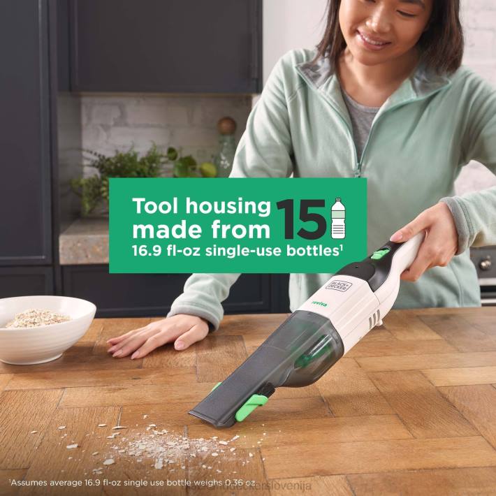 BLACK+DECKER brezžični ročni sesalnik reviva 8v max s polnilnim filtrom in krtačnim orodjem za reže 8B2Z10 čiščenje