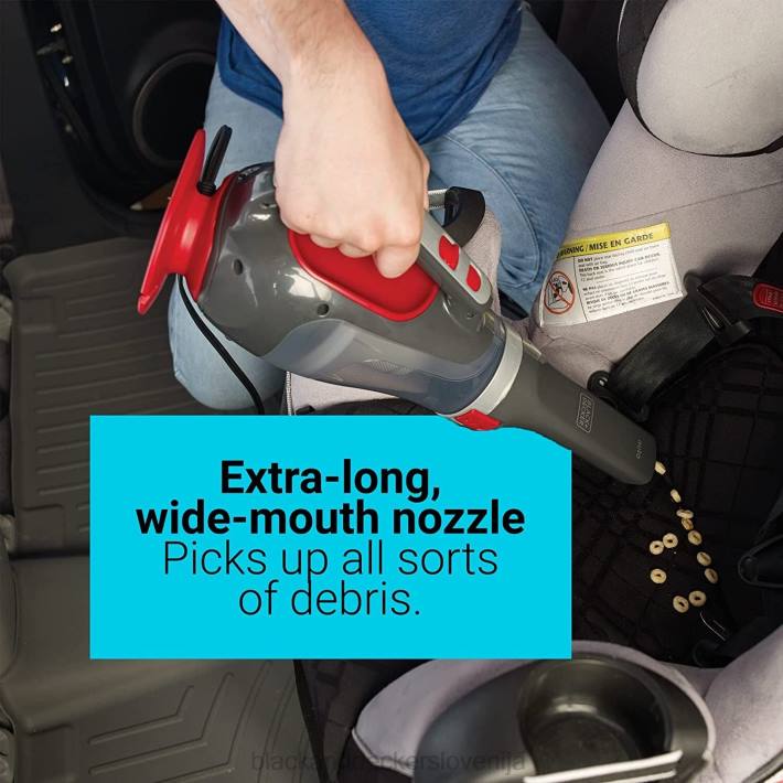 BLACK+DECKER dustbuster 12v max dc avtomobilski ročni sesalnik rdeč 8B2Z46 čiščenje