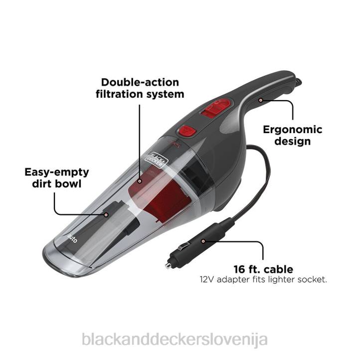 BLACK+DECKER ročni sesalnik dustbuster za avto 8B2Z48 čiščenje