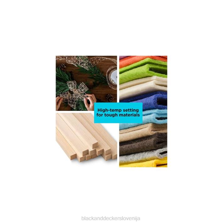 BLACK+DECKER komplet pištole za vroče lepilo z lepilnimi palicami 8B2Z156 dom in življenjski slog