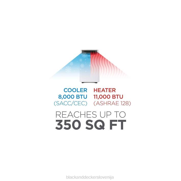 BLACK+DECKER prenosna klimatska naprava s toploto 8B2Z196 dom in življenjski slog