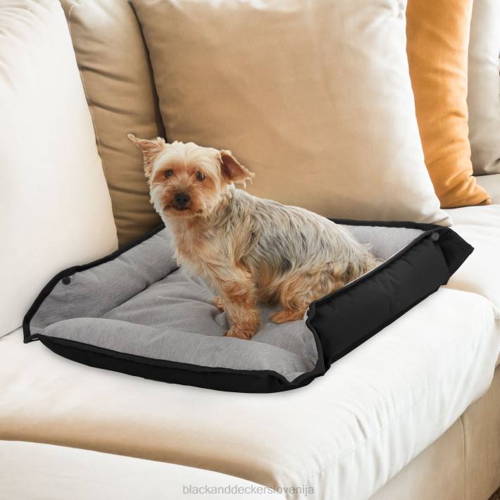 BLACK+DECKER štirismerno ležišče za srednje velike pse 24x20x3 v črni barvi 8B2Z231 dom in življenjski slog