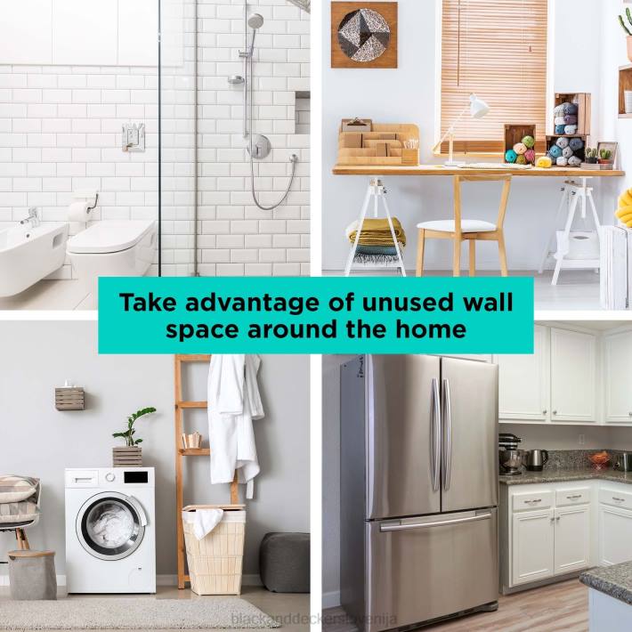 BLACK+DECKER bel viseči/magnetni regal sistem-polica z vrati 8B2Z126 dom in življenjski slog