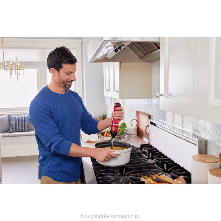 BLACK+DECKER komplet kuhinjskega paličnega mešalnika rdeče barve 8B2Z253 kuhinja