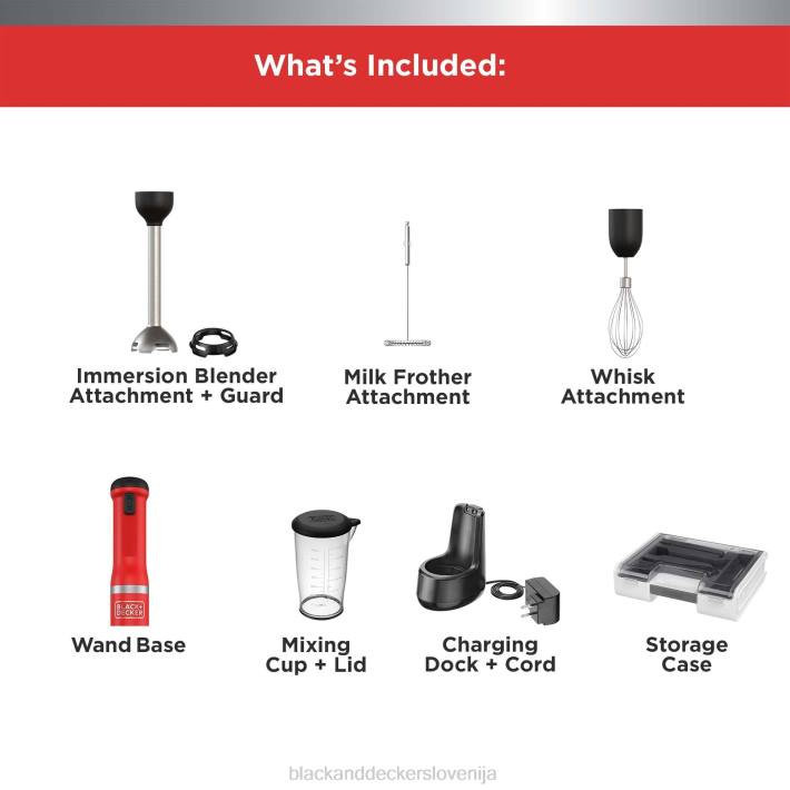 BLACK+DECKER kuhinjska palica 3 kit rdeča 8B2Z256 kuhinja