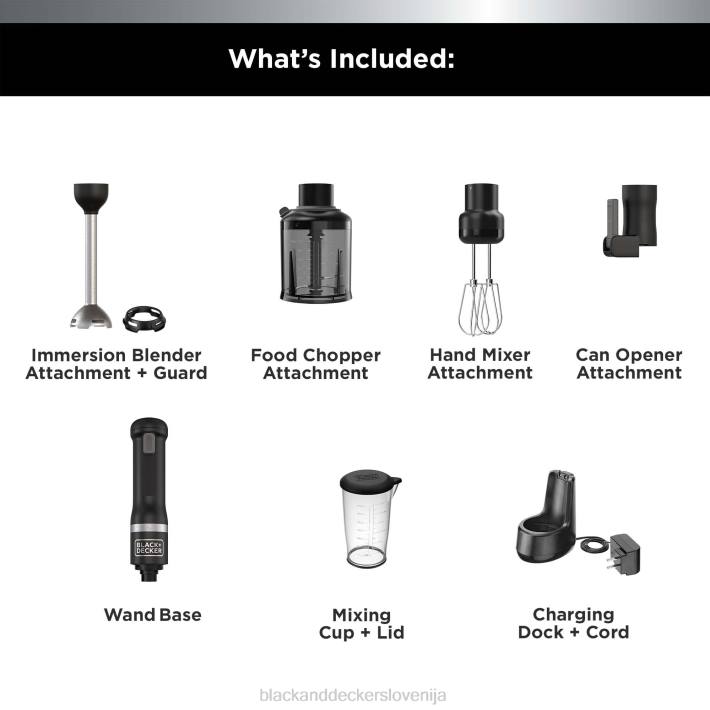 BLACK+DECKER kuhinjska palica 4 kit črna 8B2Z263 kuhinja