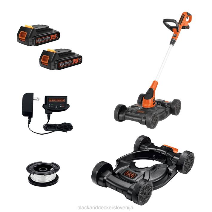 BLACK+DECKER 20v max litijeva 12-palčna kompaktna kosilnica 3-v-1 8B2Z414 na prostem
