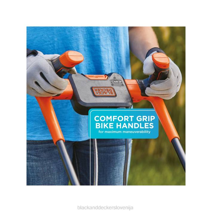 BLACK+DECKER električna kosilnica z ročajem za kolo 15-palčna 10-amperska žična 8B2Z418 na prostem