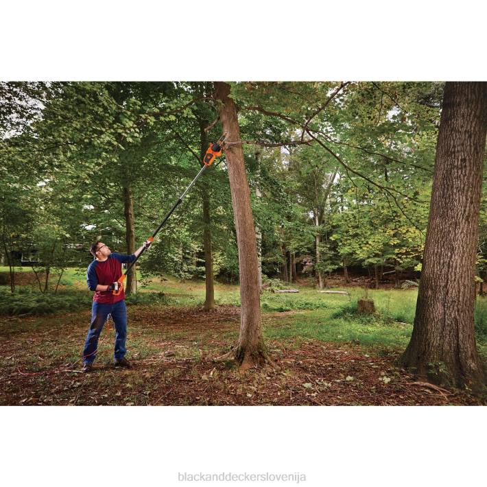 BLACK+DECKER 8-amperska 10-palčna električna verižna žaga 2-v-1 8B2Z399 na prostem