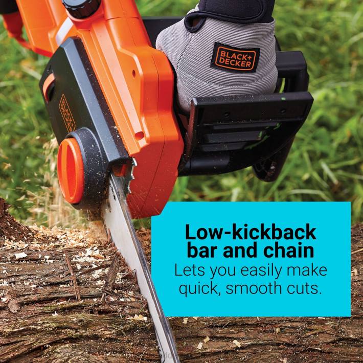 BLACK+DECKER električna motorna žaga 16-palčna 12-amp 8B2Z393 na prostem