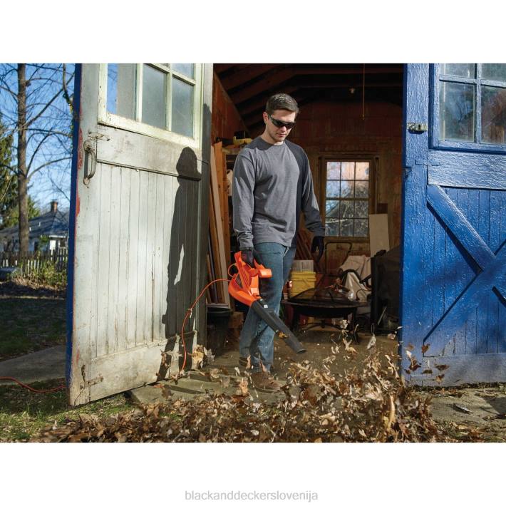 BLACK+DECKER električni puhalnik listja 7 amperov 8B2Z444 na prostem