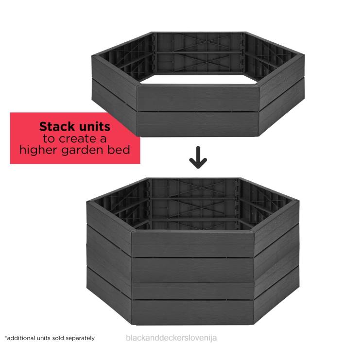 BLACK+DECKER 3 čevlje dvignjena vrtna postelja 8B2Z407 na prostem