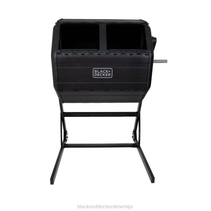 BLACK+DECKER vrtljivi kompostnik z dvema komorama 40 galon 8B2Z410 na prostem