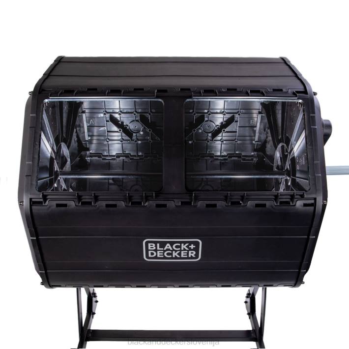 BLACK+DECKER vrtljivi kompostnik z dvema komorama 40 galon 8B2Z410 na prostem