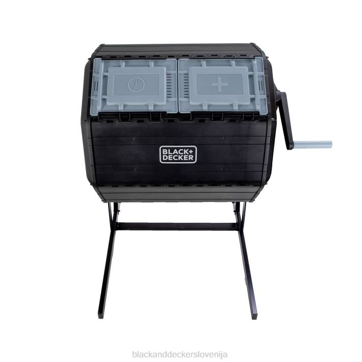 BLACK+DECKER vrtljivi kompostnik z dvema komorama 40 galon 8B2Z410 na prostem