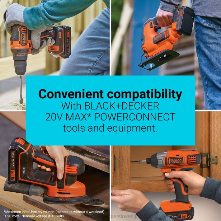 BLACK+DECKER Polnilnik litij-ionskih baterij 20v max powerconnect 1,5ah 8B2Z723 orodja