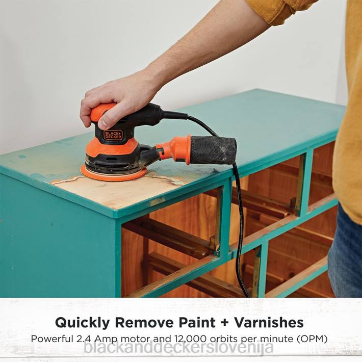 BLACK+DECKER ekscentrični brusilnik 5-palčni 2,4-amp 8B2Z618 orodja