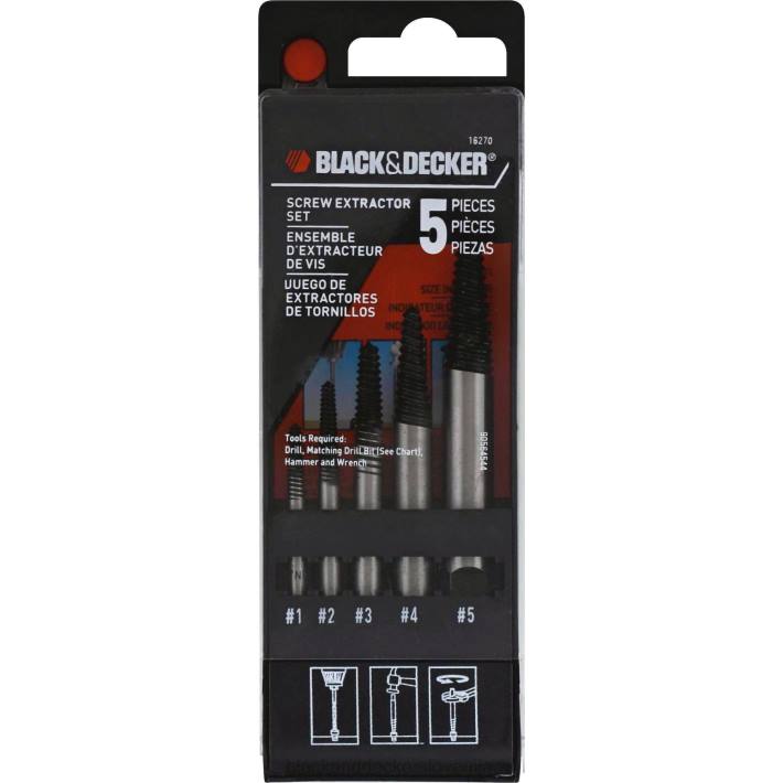 BLACK+DECKER komplet vijačnih izvlekov 5-delni 8B2Z759 orodja