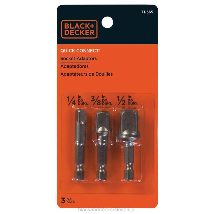 BLACK+DECKER set adapterjev za vtičnice 3-delni 8B2Z758 orodja