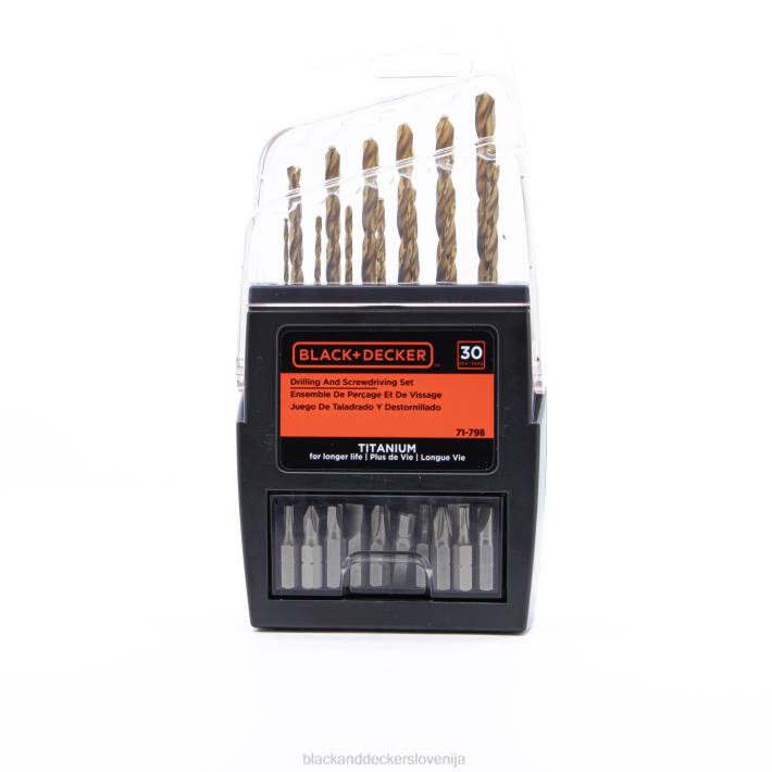 BLACK+DECKER 30-delni kovinski set za vrtanje in zabijanje 8B2Z596 orodja