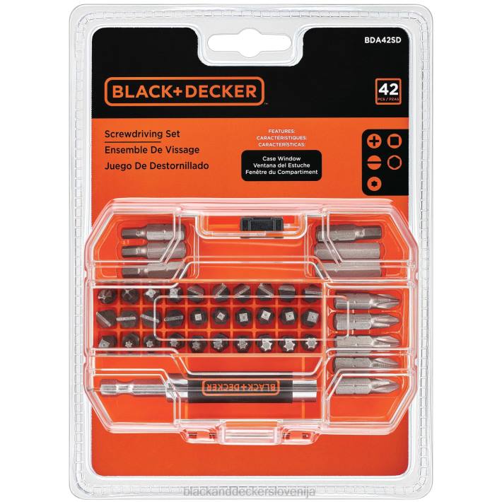 BLACK+DECKER set nastavkov za izvijač 42-delni 8B2Z603 orodja
