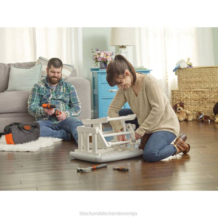 BLACK+DECKER 12v max vrtalnik in komplet orodij za dom 60-delni 8B2Z554 orodja