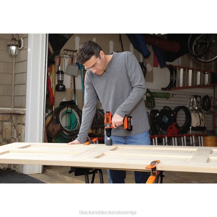BLACK+DECKER 20 V max akumulatorski vrtalni vijačnik s spremenljivo hitrostjo 8B2Z536 orodja