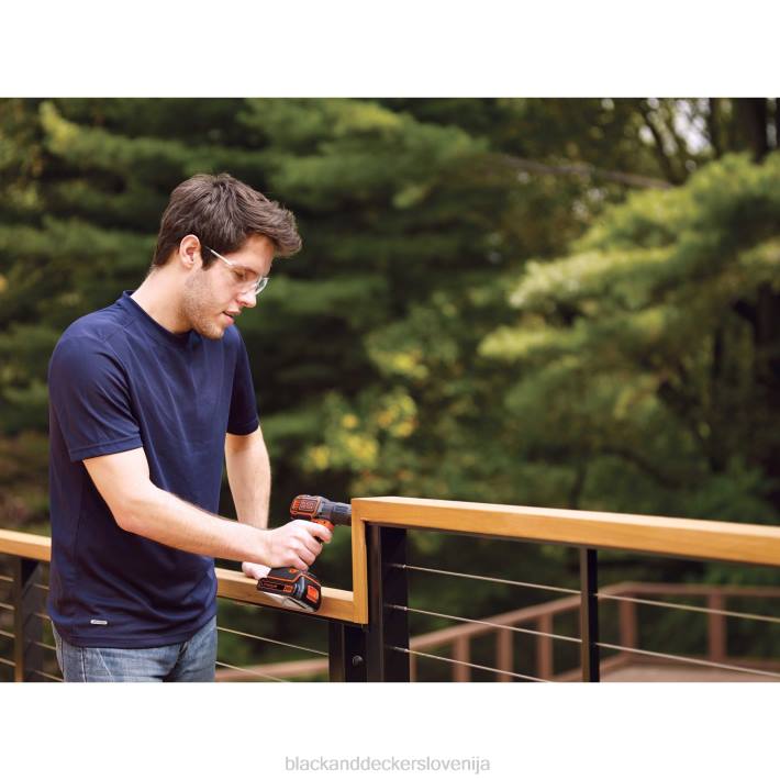 BLACK+DECKER 20 V max powerconnect 3/8 in. akumulatorski vrtalni vijačnik s kompletom za samodejno zaznavanje 8B2Z590 orodja