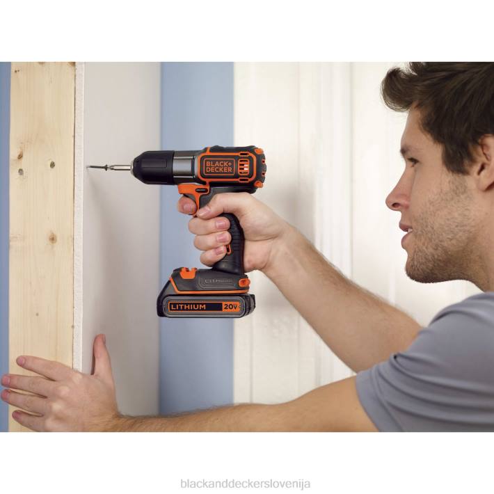 BLACK+DECKER 20 V max powerconnect 3/8 in. akumulatorski vrtalni vijačnik s kompletom za samodejno zaznavanje 8B2Z590 orodja