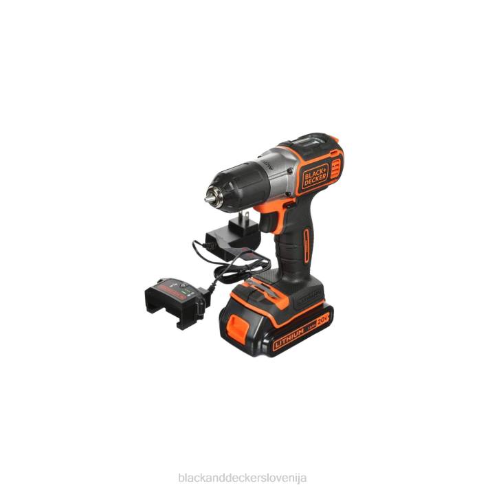 BLACK+DECKER 20 V max powerconnect 3/8 in. akumulatorski vrtalni vijačnik s kompletom za samodejno zaznavanje 8B2Z590 orodja