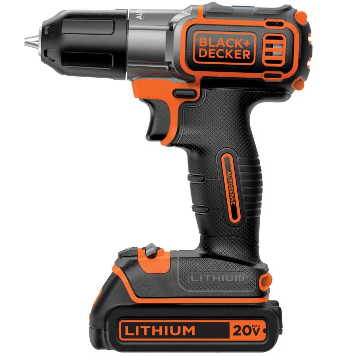 BLACK+DECKER 20 V max powerconnect 3/8 in. akumulatorski vrtalni vijačnik s kompletom za samodejno zaznavanje 8B2Z590 orodja