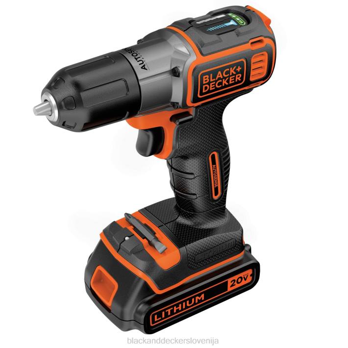 BLACK+DECKER 20 V max powerconnect 3/8 in. akumulatorski vrtalni vijačnik s kompletom za samodejno zaznavanje 8B2Z590 orodja