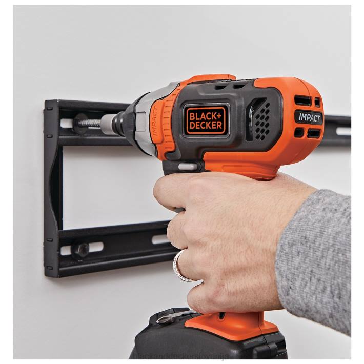 BLACK+DECKER 20v max akumulatorski udarni vijačnik s polnilnikom in pritrdilnim nastavkom 8B2Z535 orodja