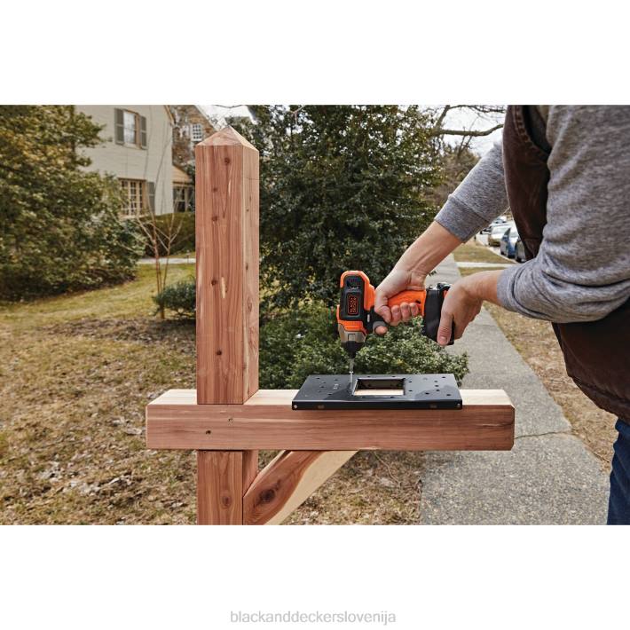 BLACK+DECKER 20v max akumulatorski udarni vijačnik s polnilnikom in pritrdilnim nastavkom 8B2Z535 orodja