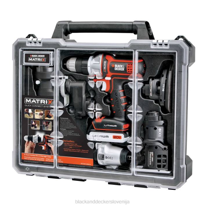 BLACK+DECKER 20v max matrix vrtalni komplet kombiniranega električnega orodja Set 6 orodij Garnitura brezžičnega orodja 8B2Z527 orodja