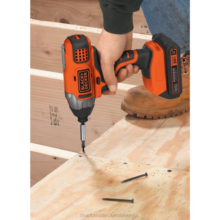 BLACK+DECKER 20v max powerconnect 1/4 in. Komplet akumulatorskih udarnih vijačnikov 8B2Z538 orodja