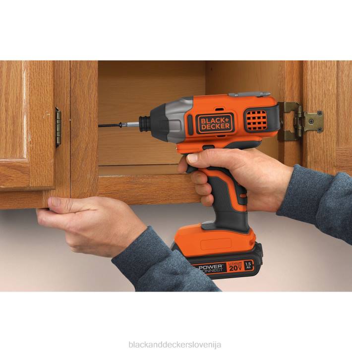 BLACK+DECKER 20v max powerconnect 1/4 in. Komplet akumulatorskih udarnih vijačnikov 8B2Z538 orodja