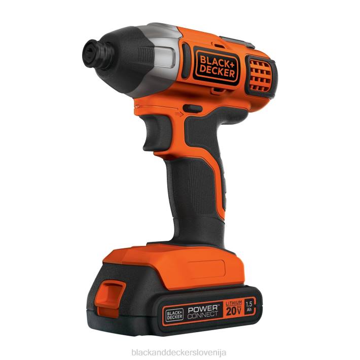 BLACK+DECKER 20v max powerconnect 1/4 in. Komplet akumulatorskih udarnih vijačnikov 8B2Z538 orodja