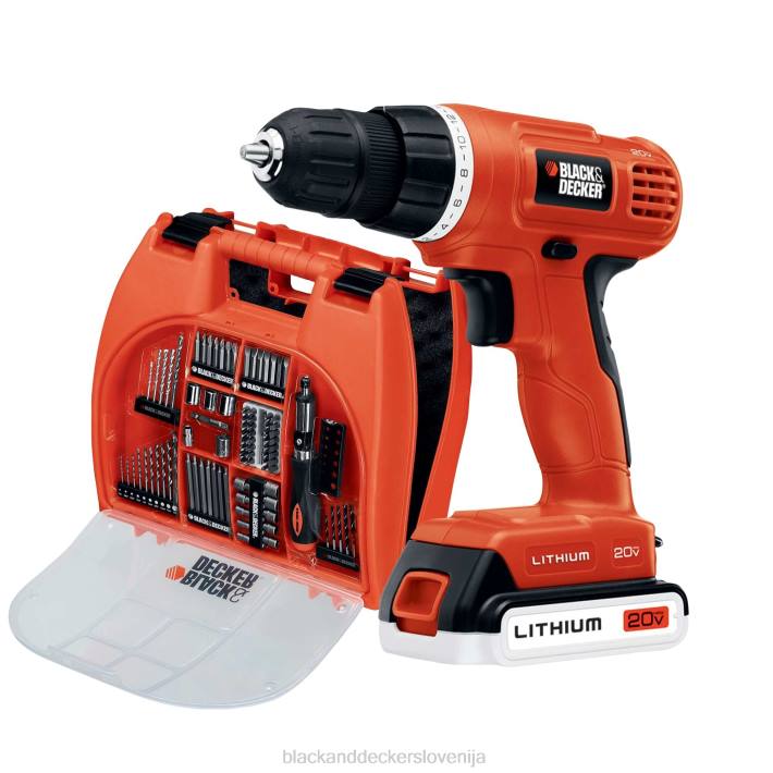 BLACK+DECKER 20v max powerconnect komplet akumulatorskih vrtalnih vijačnikov 100 kosov. komplet 8B2Z552 orodja