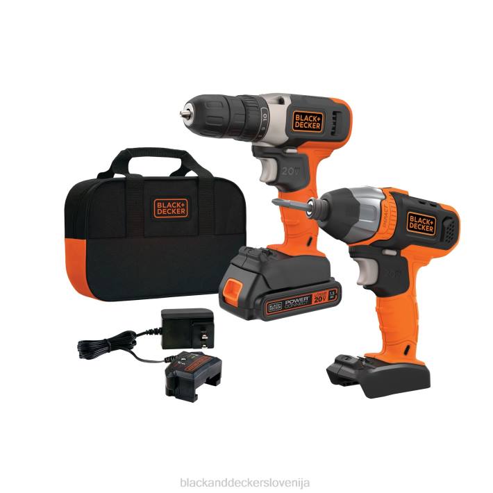 BLACK+DECKER 20v max udarni komplet 2 vrtalnikov 8B2Z542 orodja