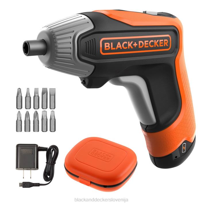 BLACK+DECKER 4v max akumulatorski vijačnik z 1-palčnimi nastavki za izvijač 8B2Z567 orodja