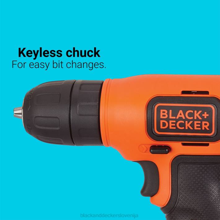 BLACK+DECKER 8v max akumulatorski vrtalnik 43 kos. projektni komplet za dekoracijo doma 8B2Z557 orodja