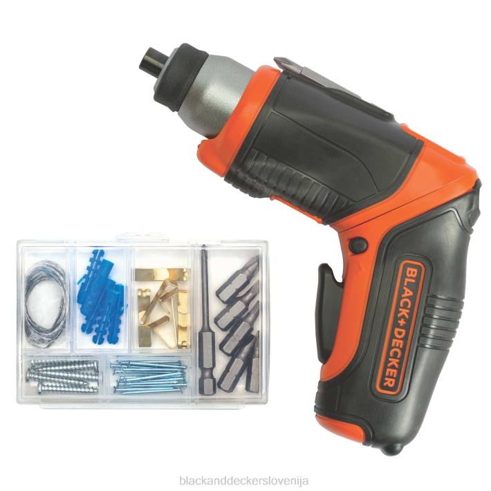 BLACK+DECKER Akumulatorski vijačnik 4v max s kompletom za obešanje slik 8B2Z564 orodja