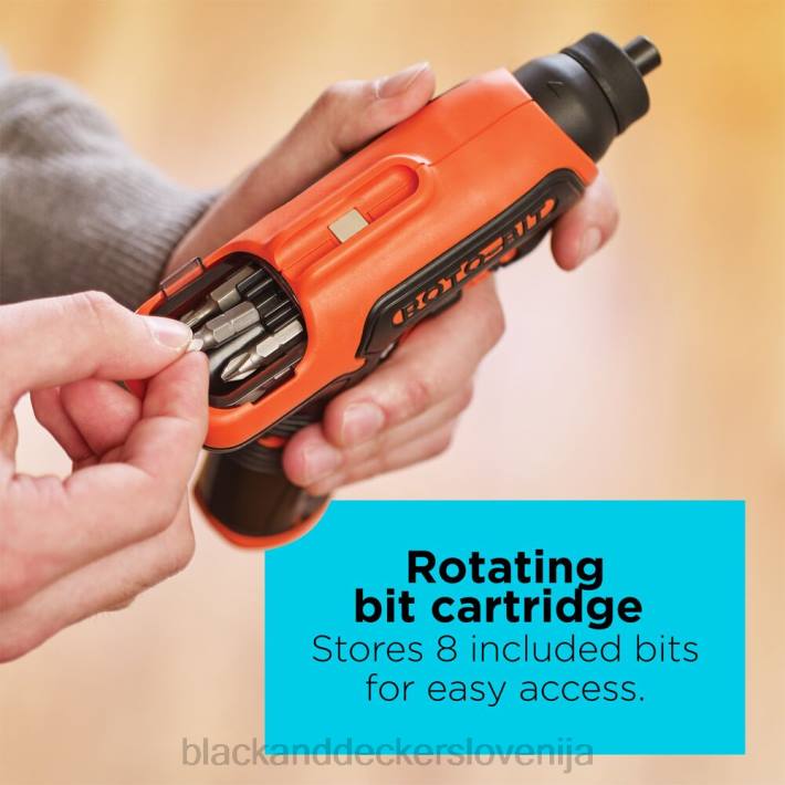 BLACK+DECKER Akumulatorski vijačnik 4v max s prostorom za nastavke 8B2Z560 orodja