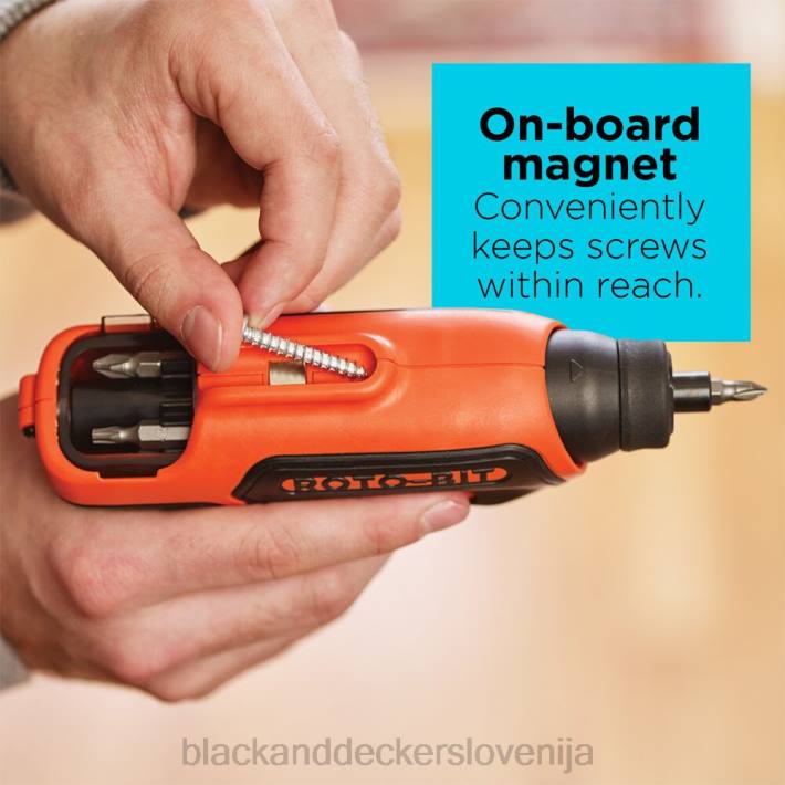 BLACK+DECKER Akumulatorski vijačnik 4v max s prostorom za nastavke 8B2Z560 orodja