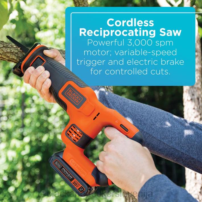 BLACK+DECKER Kombinirani komplet električnih orodij z največ 20 V Komplet brezžičnega električnega orodja s 4 orodji z 2 baterijama in polnilnikom 8B2Z544 orodja