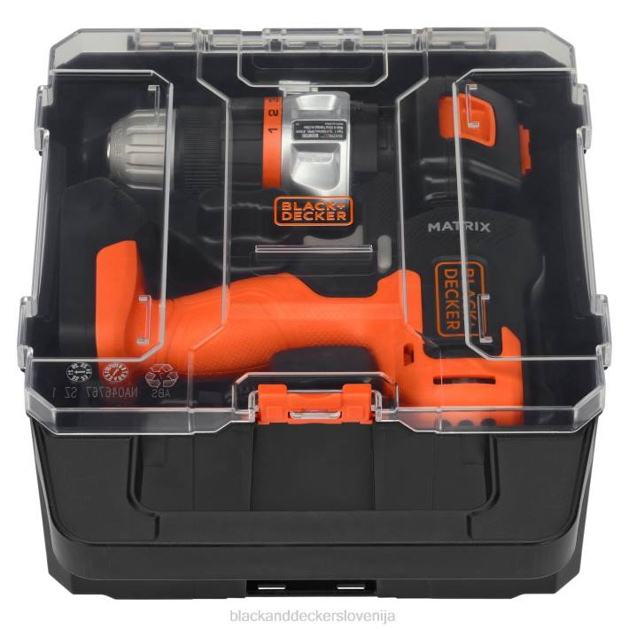 BLACK+DECKER Komplet svedrov matrix 20v max vključuje baterijo in polnilnik za shranjevanje nastavka za brusilnik 8B2Z525 orodja