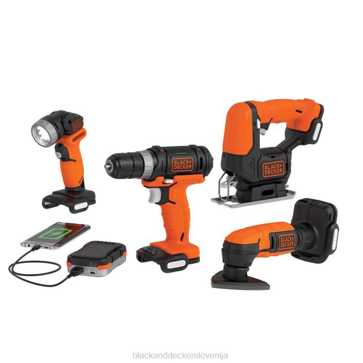 BLACK+DECKER gopak 12v max akumulatorski vrtalnik s 4 orodji kombinirani komplet 8B2Z586 orodja