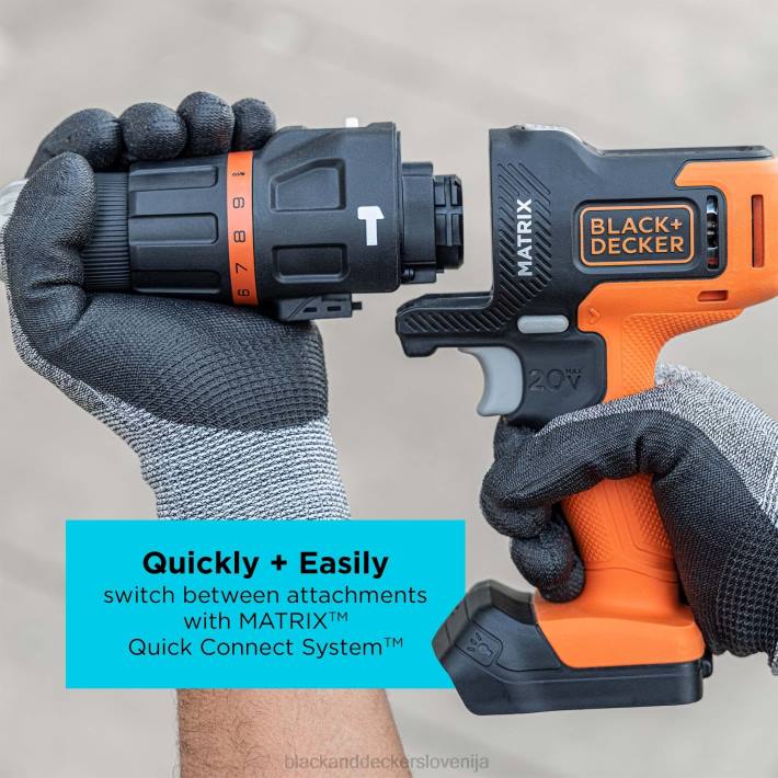 BLACK+DECKER matrix udarno vrtalno kladivo nastavek za večnamensko orodje s kovčkom za shranjevanje 8B2Z581 orodja